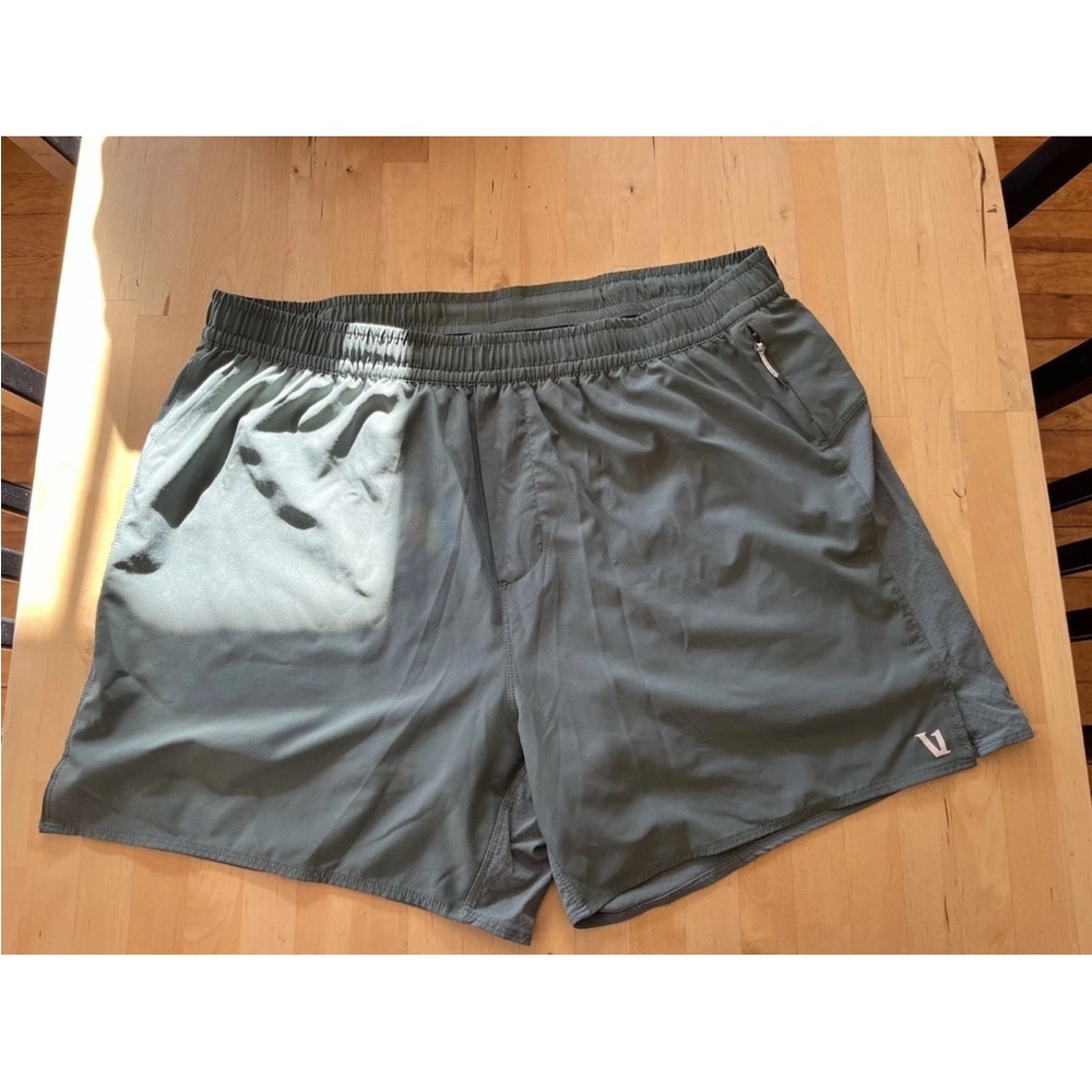 Vuori Green Athletic Shorts Lightweight Performance